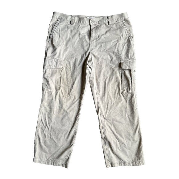 2/$18 SALE!‎ Old Navy Cargo Pants Mens 42x32 Tan Khaki Loose Utility Grunge - Picture 1 of 9